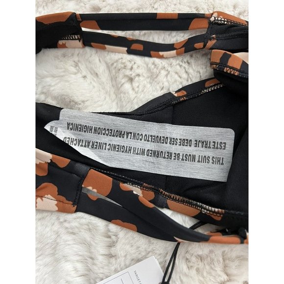 Shade & Shore Women's Size medium Black Brown Printed Bikini Bottoms New - Picture 5 of 9